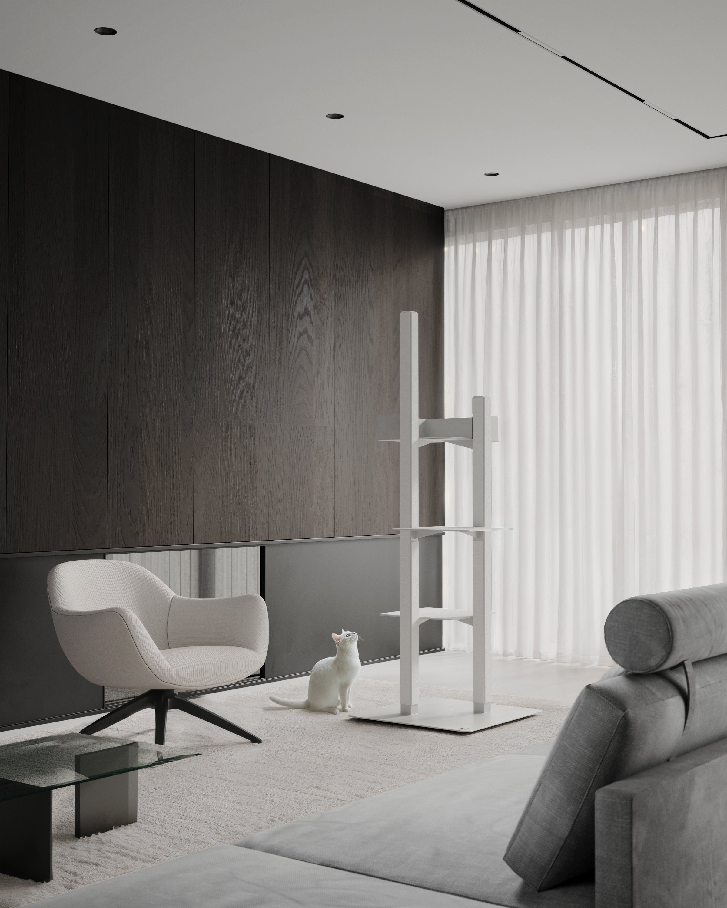 STYA Katzen Kratzbaum MS610 | Weiß