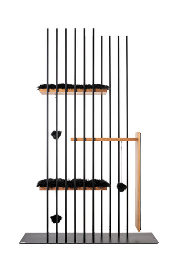 Design Kratzbaum MS 210, schwarz - XXL, Holz, stabil