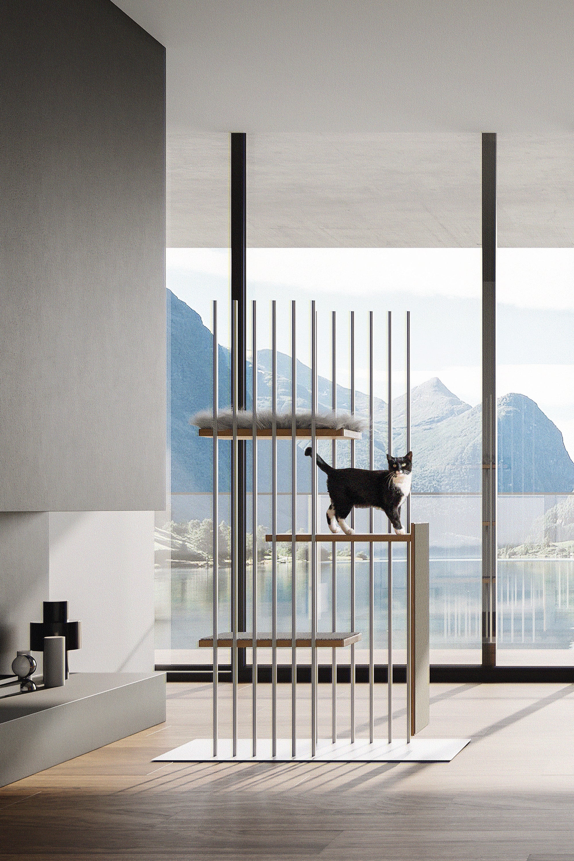 STYA Katzen Kratzbaum MS210 | Weiß