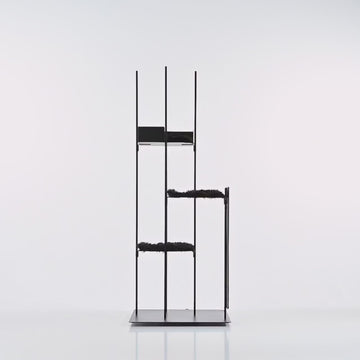 Design Kratzbaum MS 310, schwarz - XXL, Holz, stabil