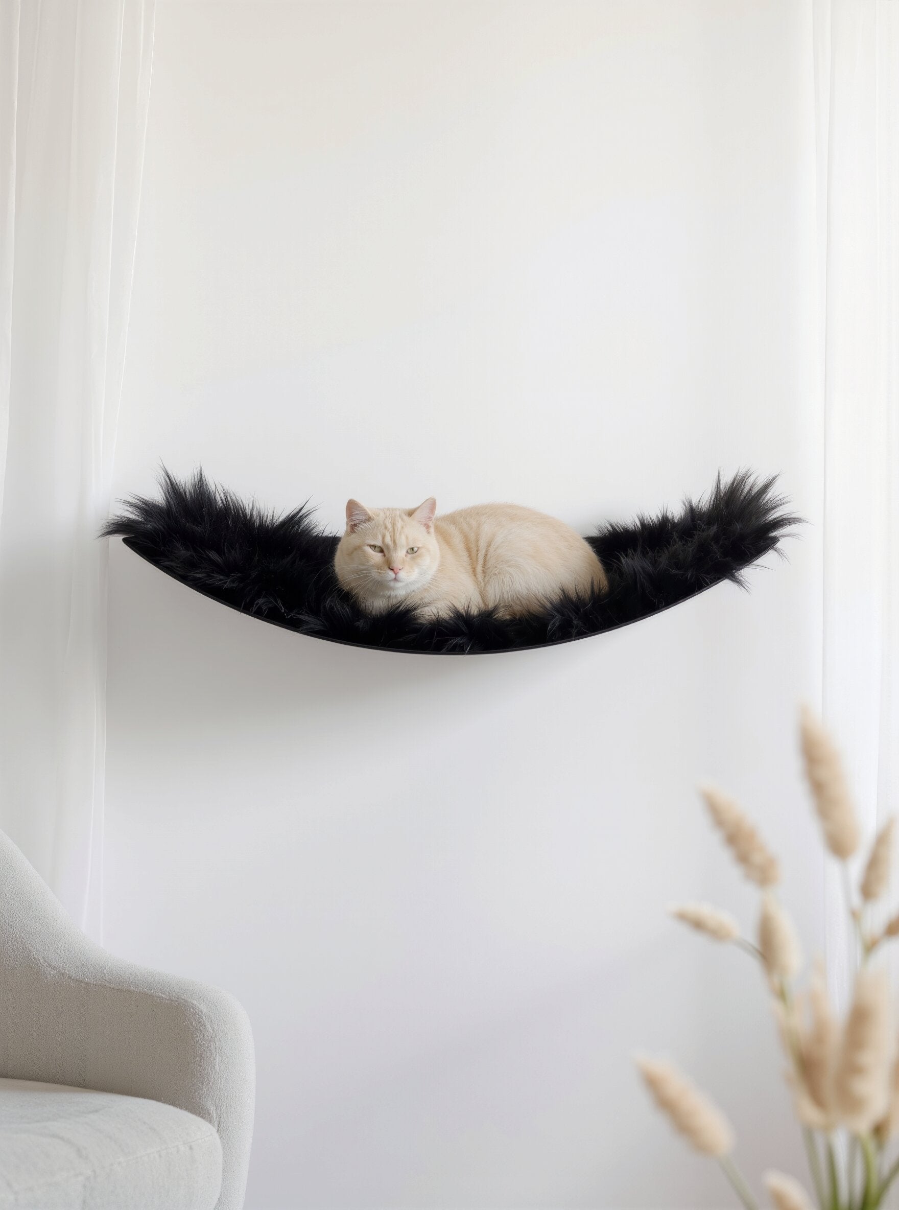 katzen hängematte xxl Design Katzen Hängematte WL 170, Maine Coon, XXL, aus Metall,  Katzenkletterwand