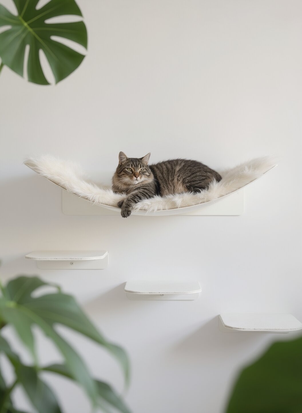 STYA Katzen Kletterwand | Set Minimalist Hängematte XXL | Linie WL300