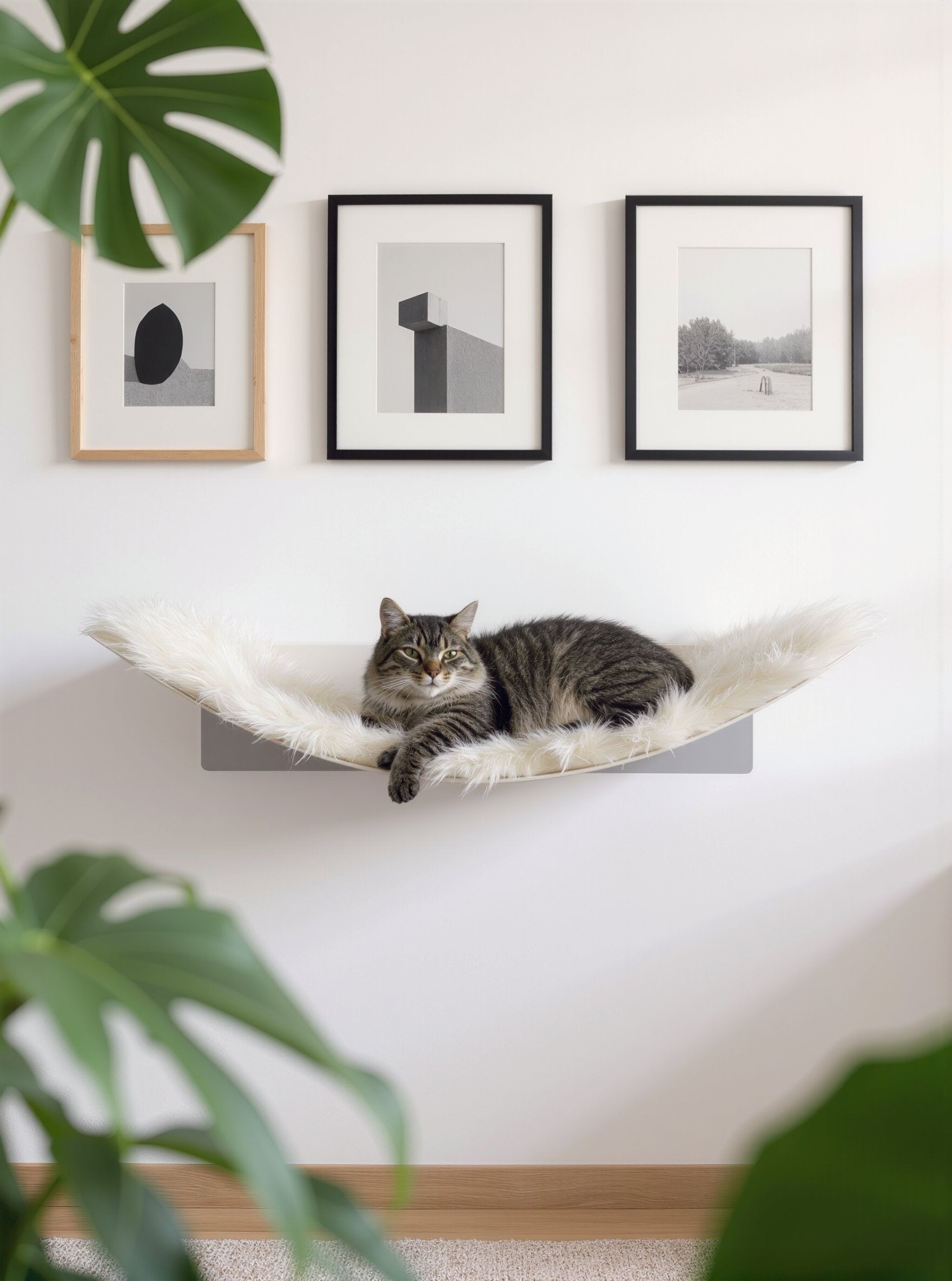 STYA Mur d'escalade pour chat | Set Essence | Poteau à griffer KS150 + Hamac XXL WL370