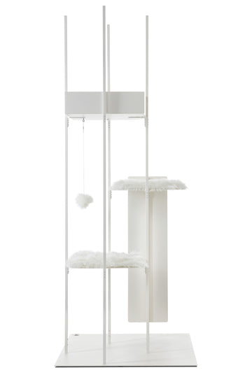 Design Kratzbaum MS 310, weiß - XXL, Holz, stabil