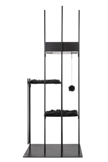 Design Kratzbaum MS 310, schwarz - XXL, Holz, stabil