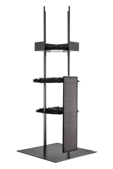 Design Kratzbaum MS 310, schwarz - XXL, Holz, stabil