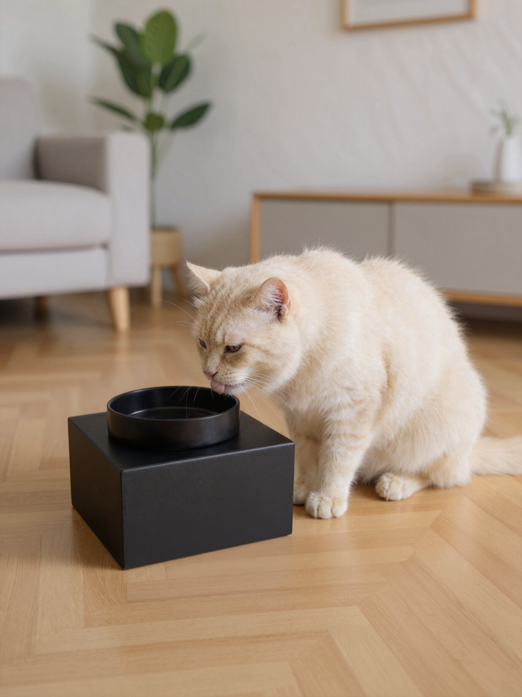 STYA Katzen Futternapf Set FE100 | Schwarz