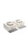 STYA Futternapf für Katzen Set FE 100 - Weiß | Design Futternapf aus Metall und Porzellan l - Katzengerecht, modern und minimalistisch, Premium Qualität, Pflegeleicht