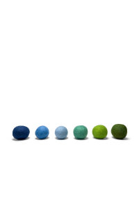 STYA Katzenball BS 100 | Blau + Grün - langlebig & robust, Filz, handgefertigt