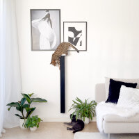 STYA Katzen Wandstange KS 100 | Kletter- und Kratzstamm, Design Wandmöbel Katzenkletterwand aus Holz + Filz- Katzengerecht, 100 cm, modern und minimalistisch, Premium Qualität