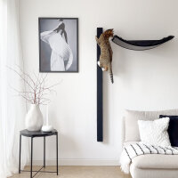 STYA Katzen Wandstange KS 150 | Kletter- und Kratzstamm, Design Wandmöbel Katzenkletterwand aus Holz + Filz- Katzengerecht, 150 cm, modern und minimalistisch, Premium Qualität